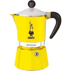 Cafetera Italiana Bialetti Rainbow 6 Pocillos AMARILLA tienda pepino