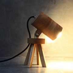 Lámpara Velador Madera Nórdico Sumo Klik Tienda Pepino