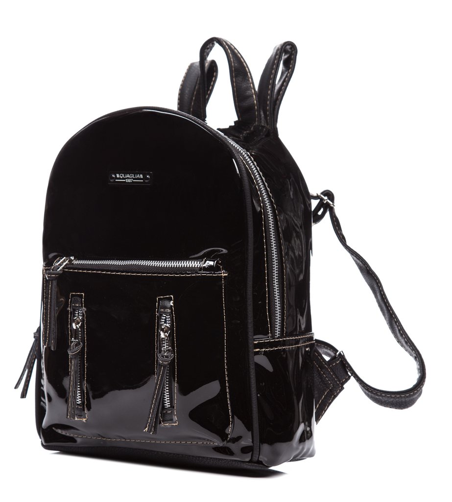 Mochila Mujer Urbana Charol 3 Cierres PUC133