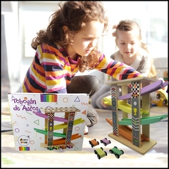 Pista Tobogan Autos Madera Infantil Juego Didactico Niños - comprar online