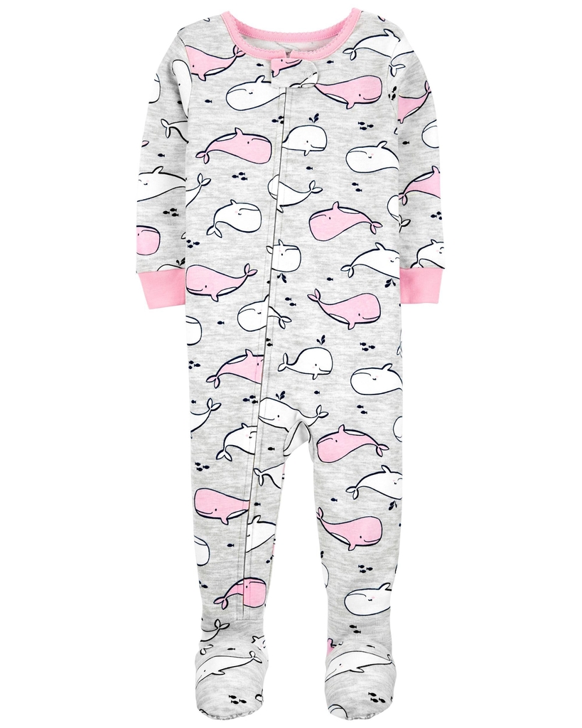 Macacão Pijama Carter's Algodão Baleia