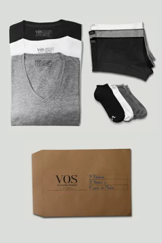 Combo Completo (con remeras cuello en "V")