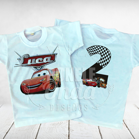 REMERA CUMPLEAÑOS - Cars - Ponele Onda Diseños