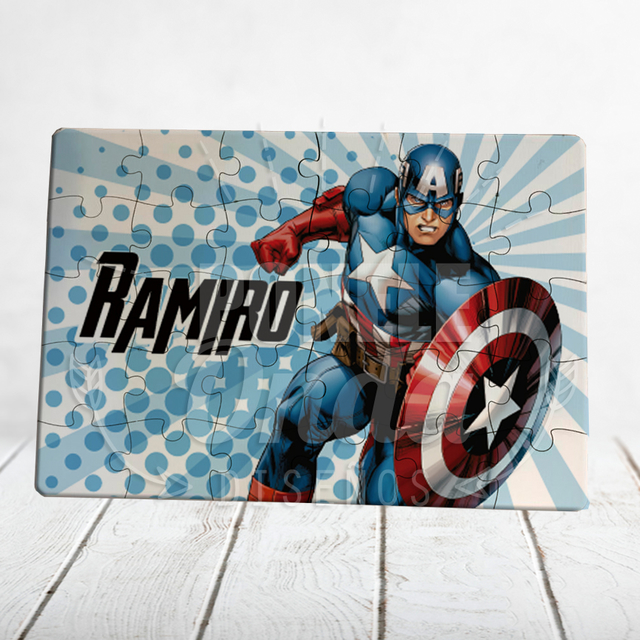 Rompecabezas Capitan America Ponele Onda Diseños