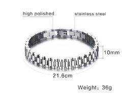 Bracelete pulseira masculino aço inox 316l ( BR-206S) na internet