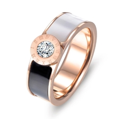 Conjunto luxo anel colar brinco banhado ouro rosê cristal cz - comprar online