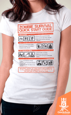 Camiseta Apocalipse Zumbi - Guia Rápido de Sobrevivência - by Azafran