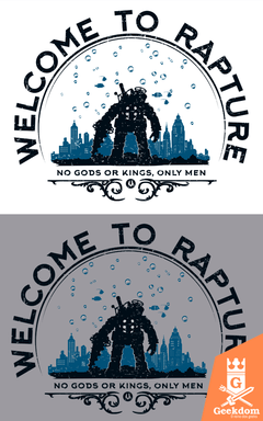 Camiseta BioShock - Bem-vindo a Rapture - by Le Duc | Geekdom Store | www.geekdomstore.com