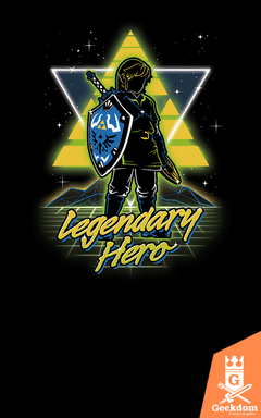 Camiseta Zelda - Herói Lendário Retrô - by Olipop | Geekdom Store | www.geekdomstore.com 