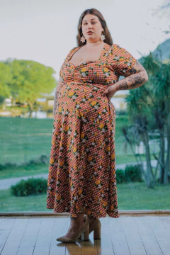 Vestido laurel azul picnic