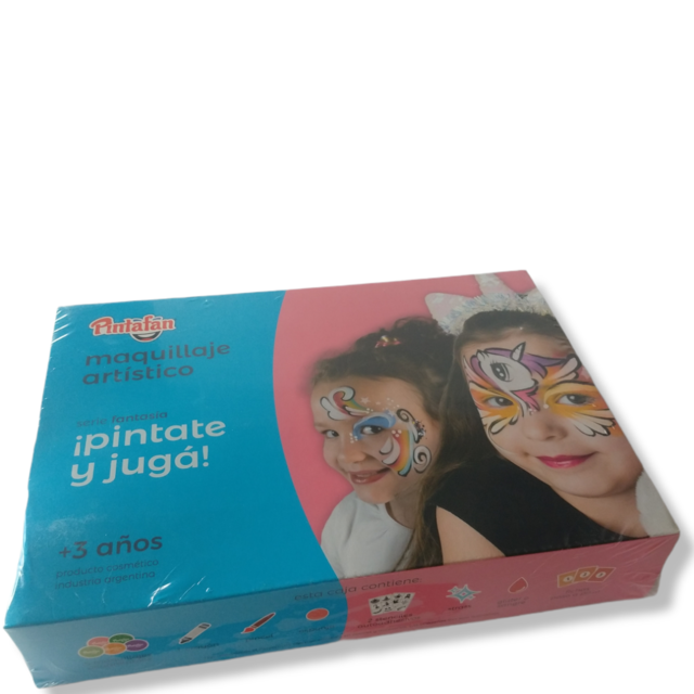 Kit Maquillaje Infantil Stencil Temático Strass Glitter Fantasía artistico de animales Kit Maquillaje Infantil Stencil Temático Strass Glitter Fantasía