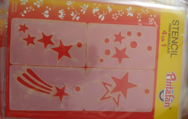 stencils plantilla Pack x 10 para maquillaje stencils plantilla Pack x 10 para maquillaje
