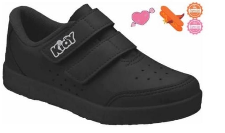 Tenis Infantil Feminino De Cano Alto Preto - Fashionismo