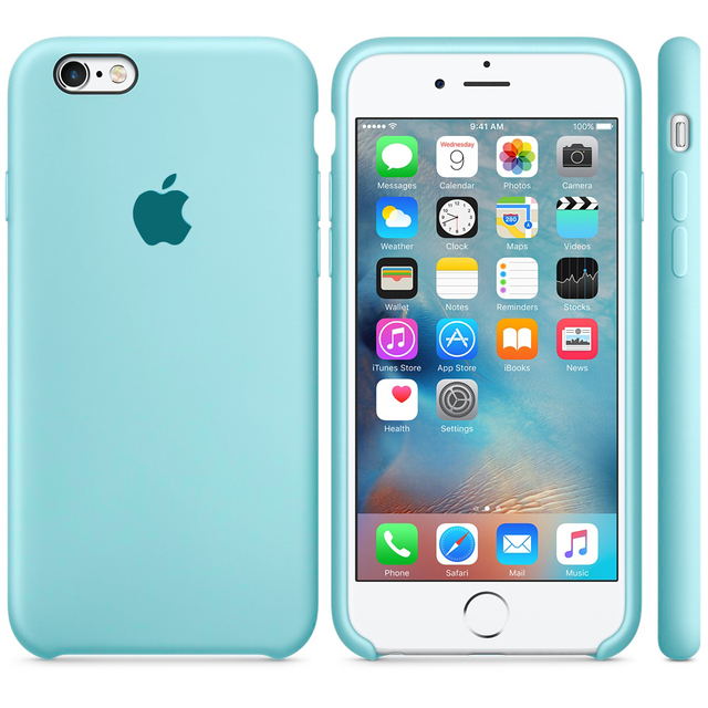 Capa de Silicone para Iphone 6 - 6S - Azul-mar