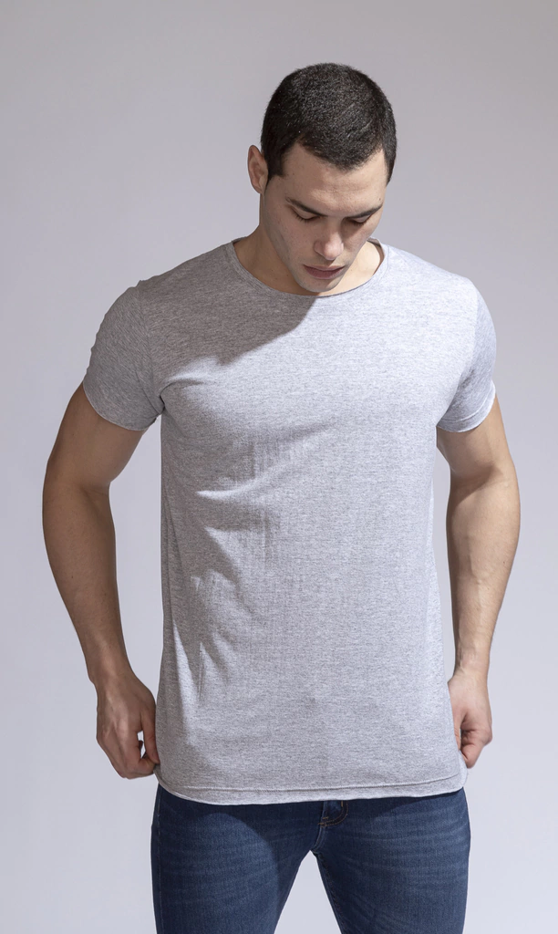 Bronx Tshirt - Grey melange (Slim fit) - tienda online