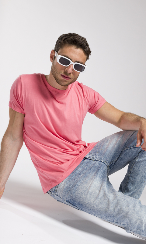 Brooklyn tshirt - Hot Pink (Slim fit)