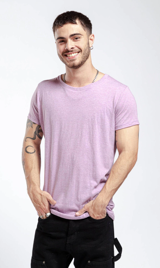 Brooklyn tshirt - Lavender Melange (Slim fit)