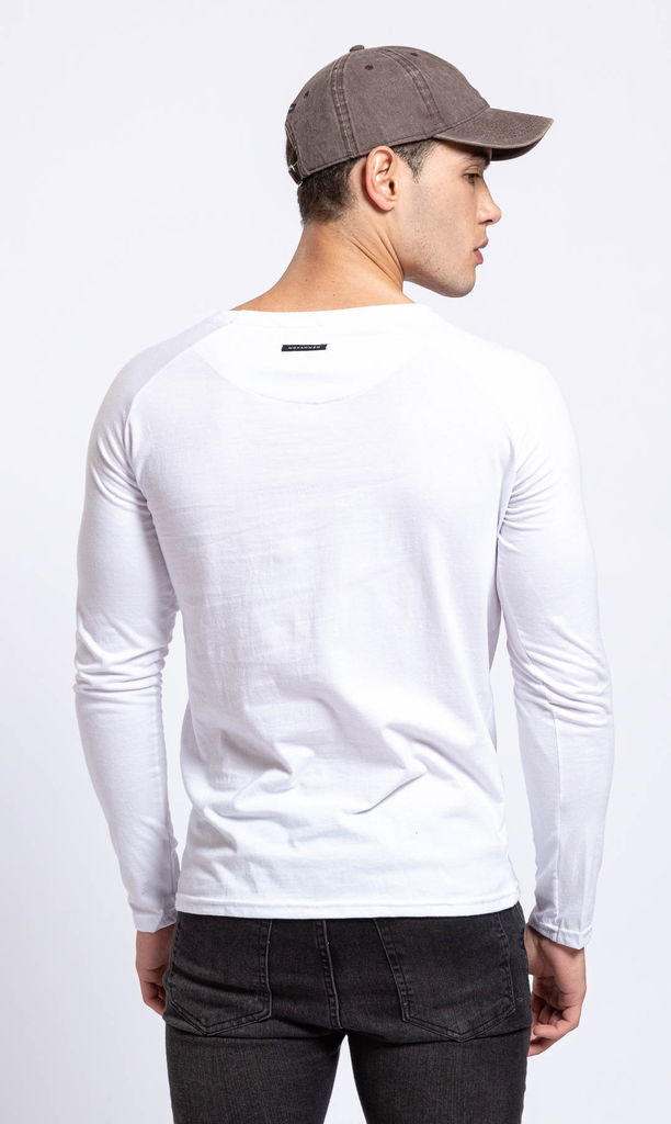 Image of Jersey Long Sleeve - White (slim fit)