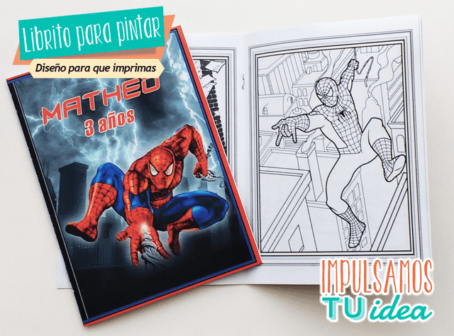 Spiderman librito pintar - Pintador para imprimir