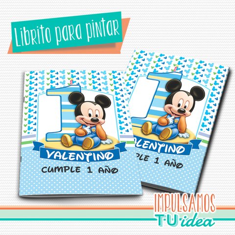 Cumple Mickey Bebe Librito Para Colorear Mickey Imprimible