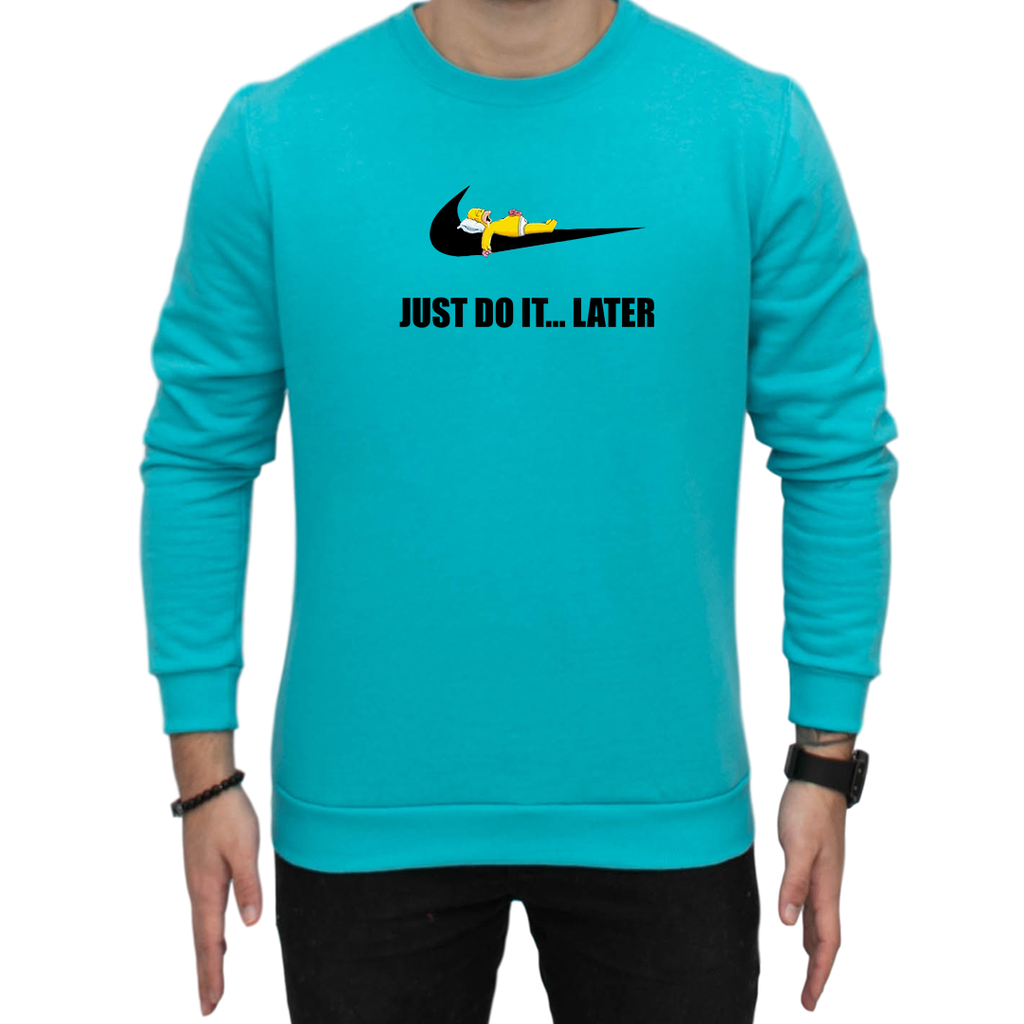 blue nike just do it moletom com capuz