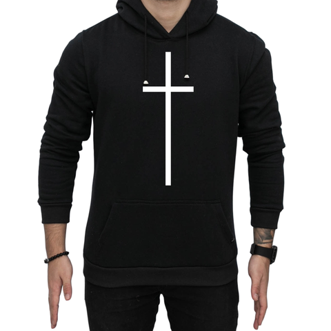 upside down cross moletom com capuz