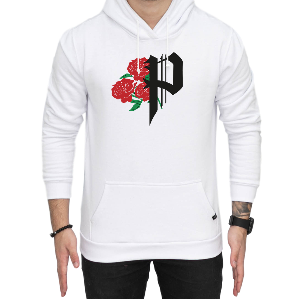 checkered rose moletom com capuz