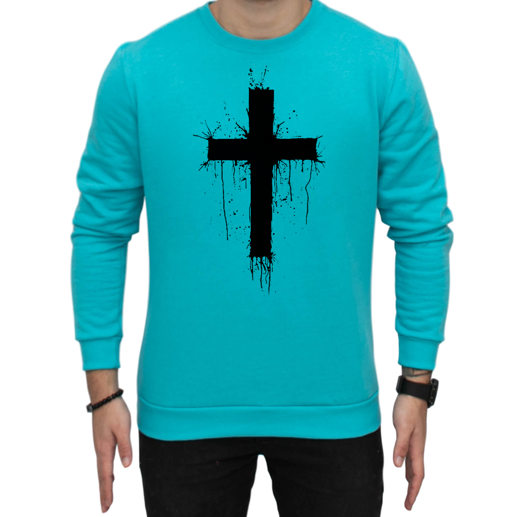 upside down cross moletom com capuz