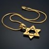 Corrente Com Pingente Estrela De Davi Em Aço Inox Folheado - Resgate Judaica