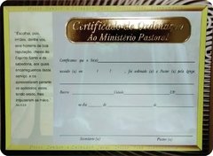 Certificado de Ordenação ao Ministério Pastoral (Pct c/ 10 Und) - comprar online