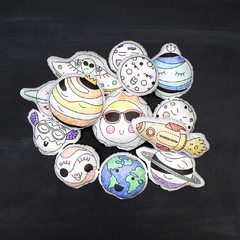 COMBO LONA GALAXIA + 14 PLANETAS PARA PINTAR - tienda online
