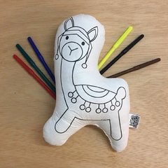 MUÑECO ALMOHADÓN PARA COLOREAR LLAMA - comprar online