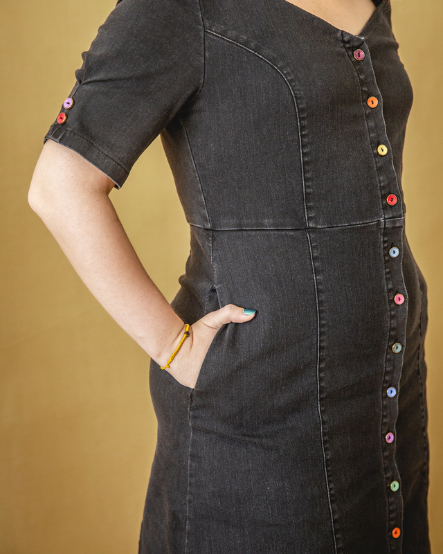 Vestido Jean Manga Corta - Comprar en TIENDA FUEGO