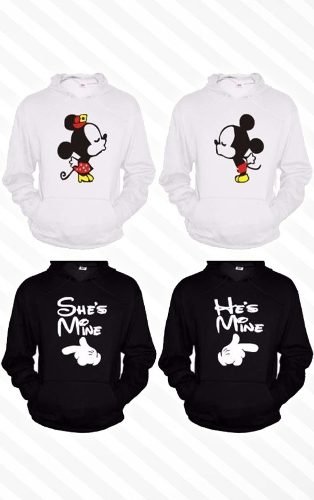 2 Sudaderas Unisex Minnie Y Mickey Para Parejas Envio Gratis