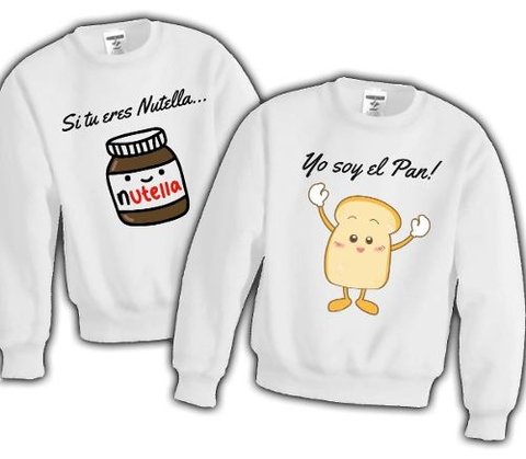 Sudaderas Para Pareja Nutella Y El Pan Duo - Jinx