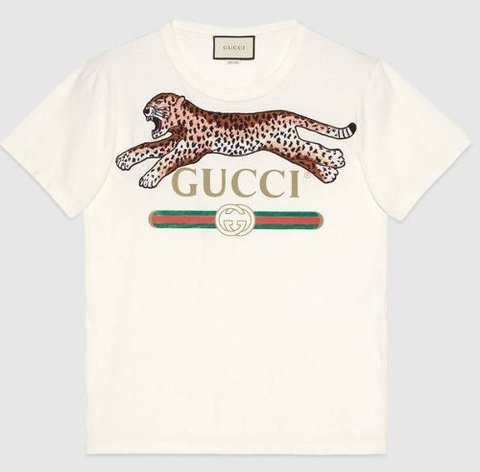 Playera Gucci Logo Leopard - Comprar en Jinx