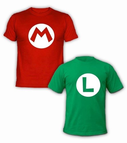 camiseta luigi mario