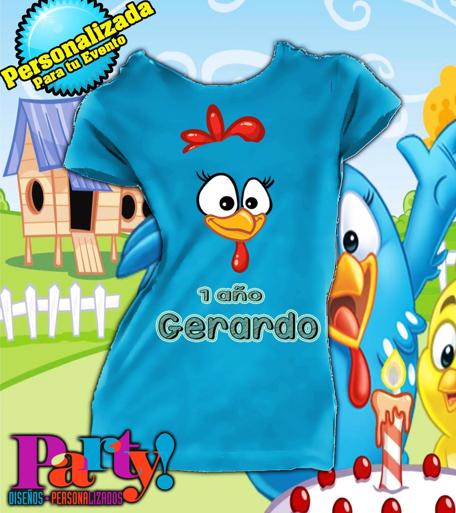 playeras personalizadas de la gallina pintadita