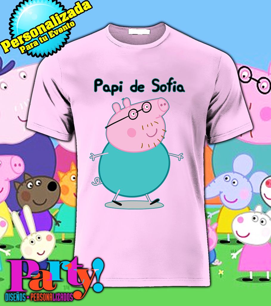 champán orar Párrafo Playera Personalizada Peppa Pig Family - Jinx