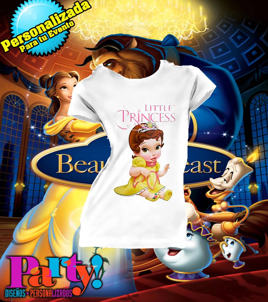 Playera Personalizada Disney La Bella y La Bestia