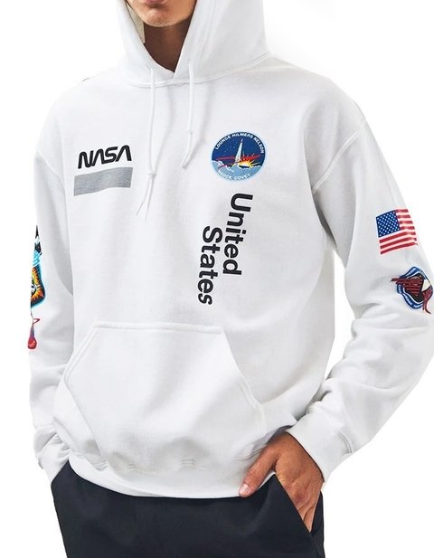 Aplaudir Detallado Dialecto SUDADERA NASA Aeronautics Full Logos United States