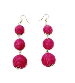Aros largos bolas con textur