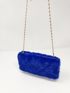 Billetera cartera sobre noche pelo con cadenita BT 175 / Azul - comprar online