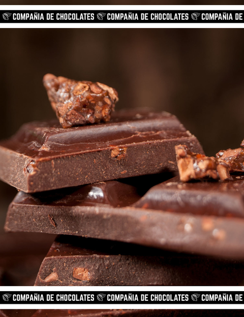 Chocolate Negro  80% de Cacao Origen Carenero Superior, Venezuela con Nibs Caramelizados