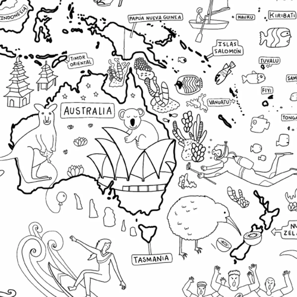 Comprar Online Mapa Atlantis mapamundi Colorear Tienda Adventurama