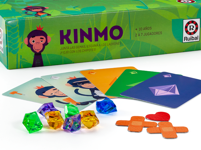 Kinmo Juego Mesa Cartas Monos Gema Nios Familia Amigos