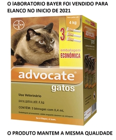 Imagem do Anti pulgas Advocate Gatos Até 4kg com 3 pipetas