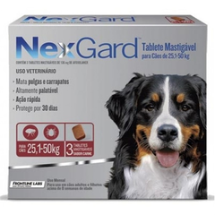 Nexgard Anti Pulgas e Carrapato 25,1 A 50 kg Com 3 Tabletes