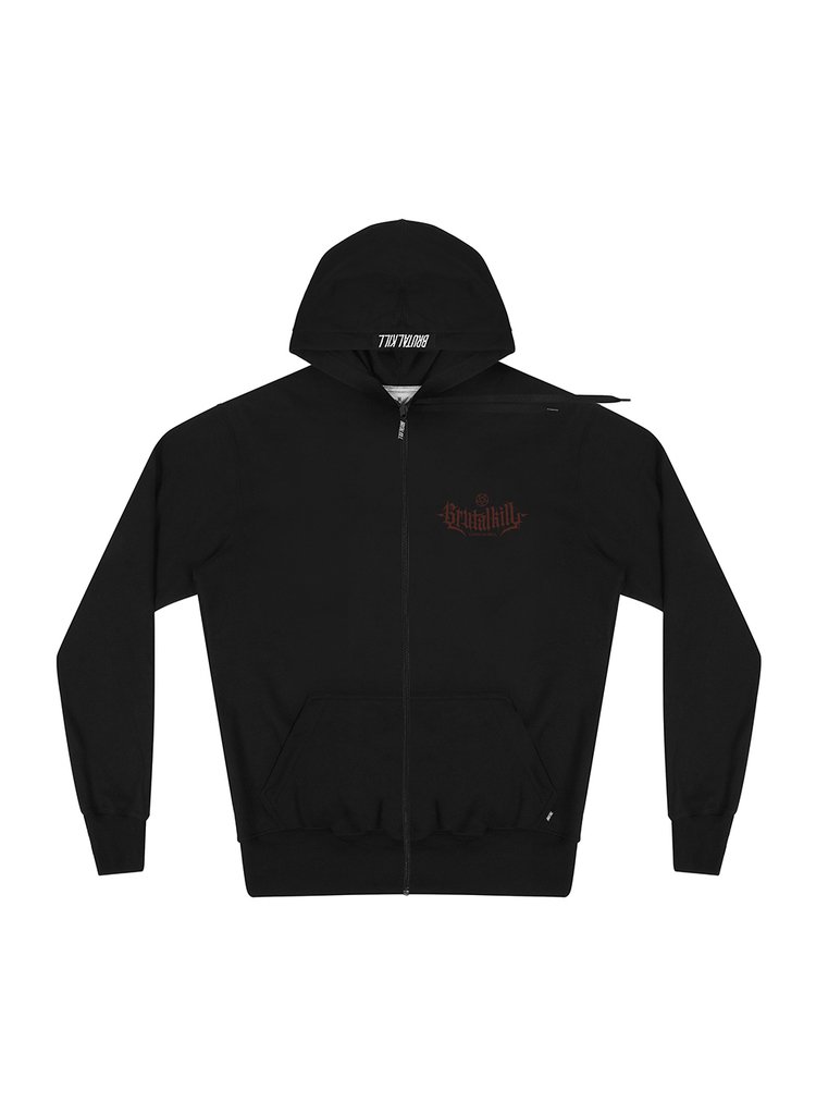 black moletom com capuz with white writing