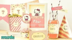 Kit Imprimible Hello Kitty Shabby Rosa Vintage Romántico PERSONALIZADO - comprar online